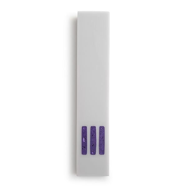 MEZUZAH | Gray Narrow | (ש) Middle - Purple