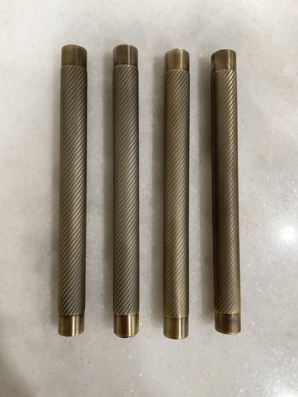 Brass Textured Mezuzah | No shin