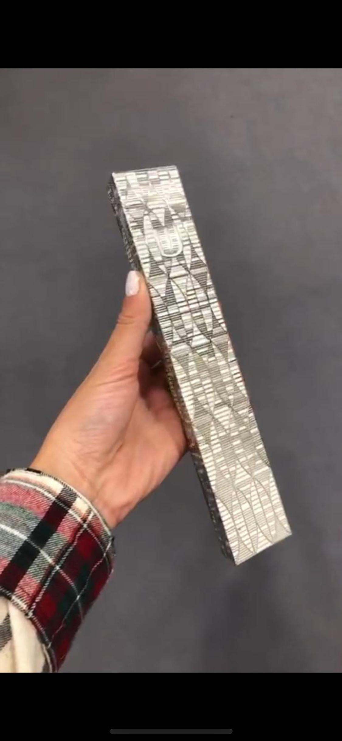 Silver Ruffle Mezuzah