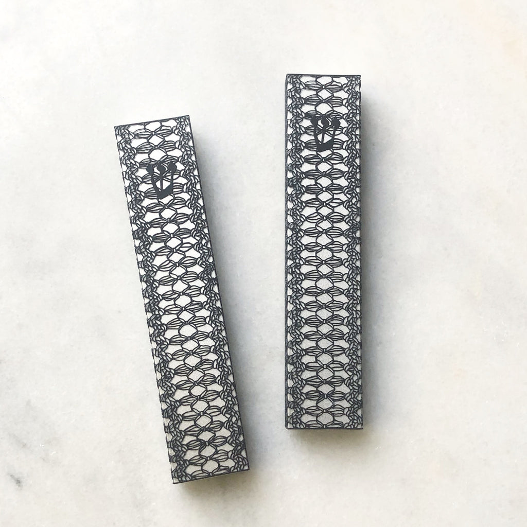 Black Lace Mezuzah