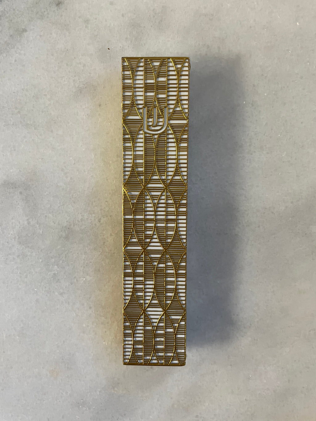 Gold Ruffle Mezuzah