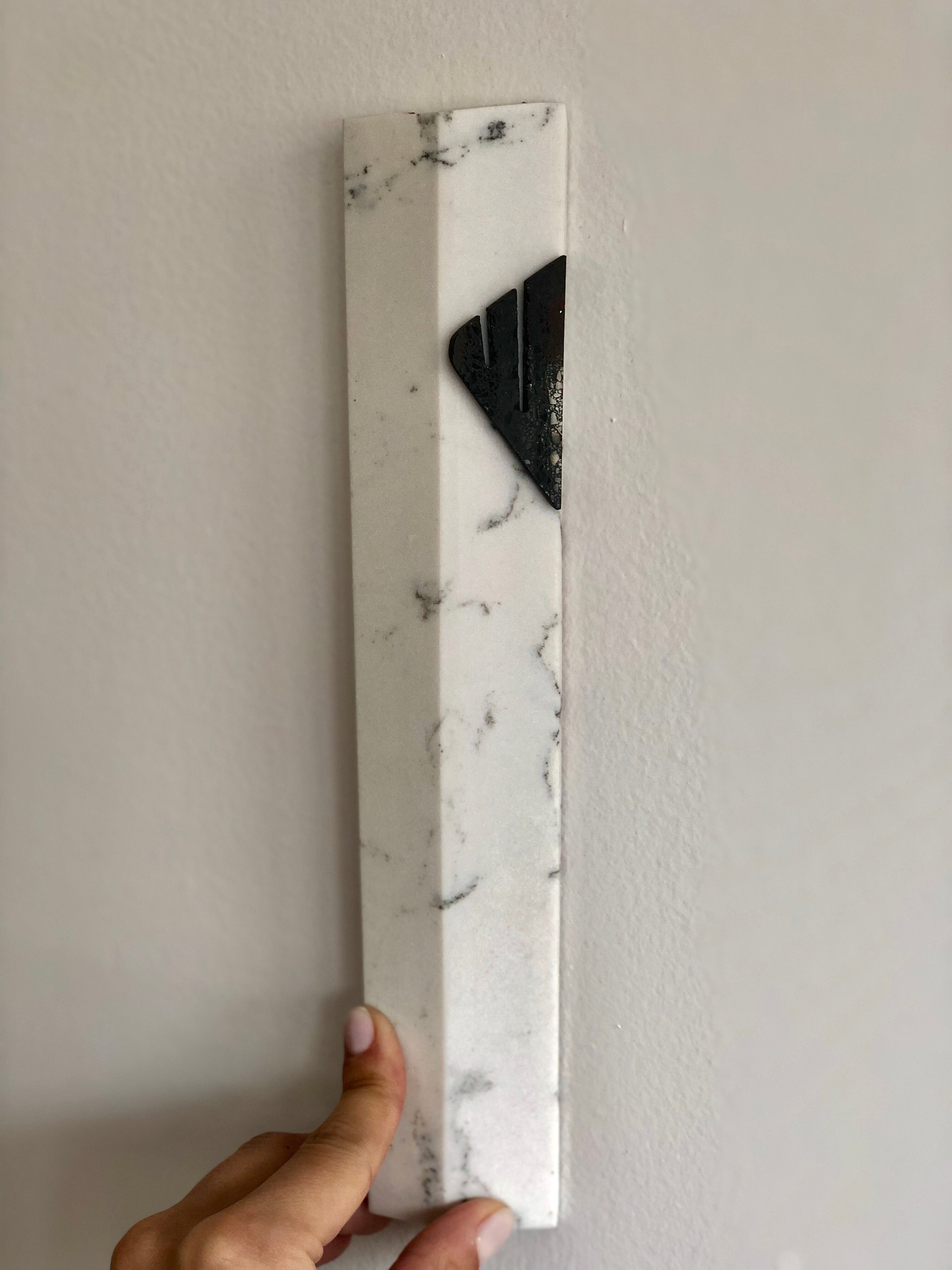 Carrara Angle Mezuzah | Choose your shin