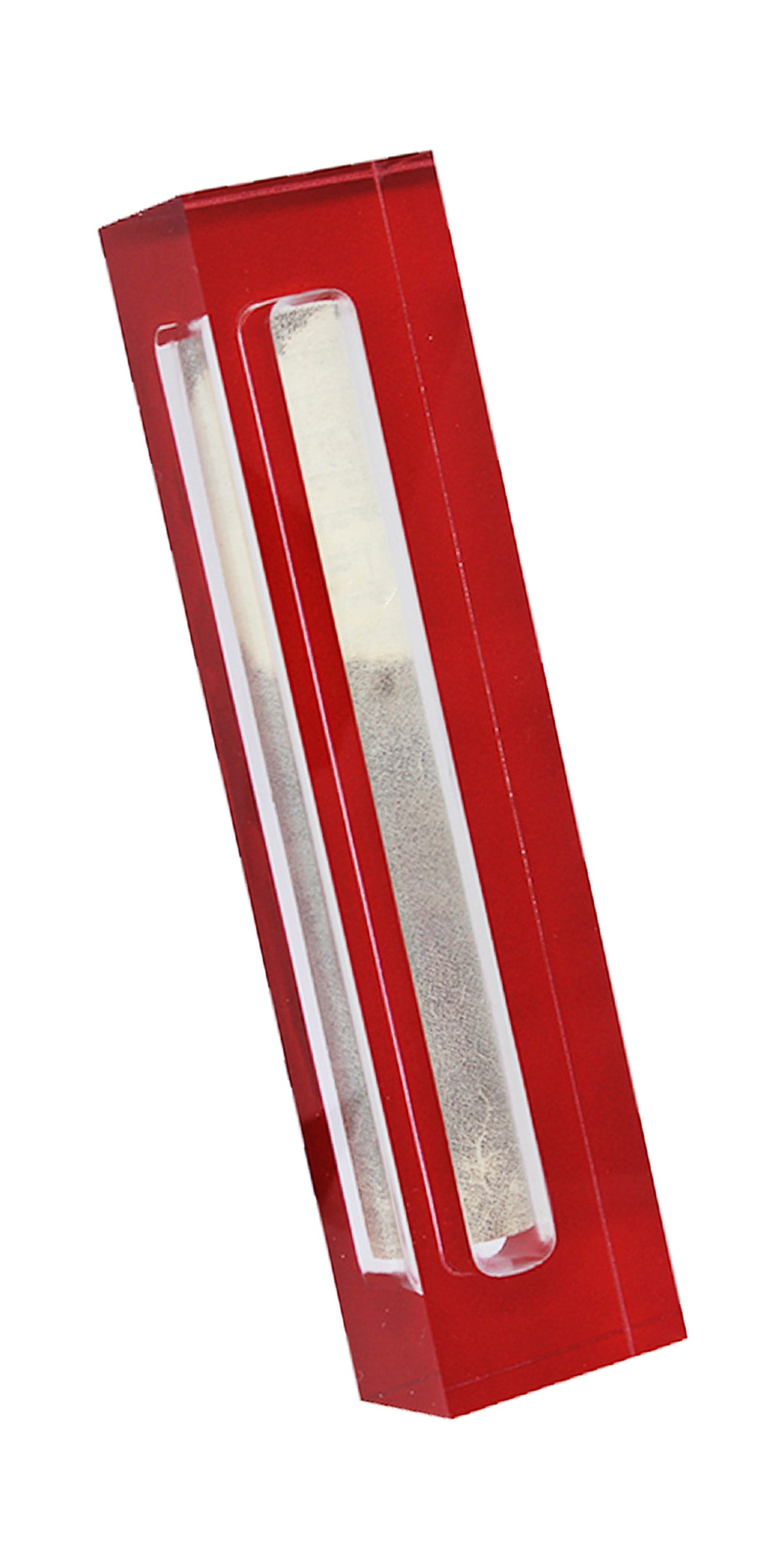 Lucite Mezuzah Red