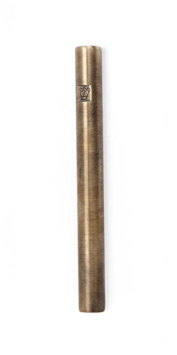 Tubular Mezuzah | Antique Brass