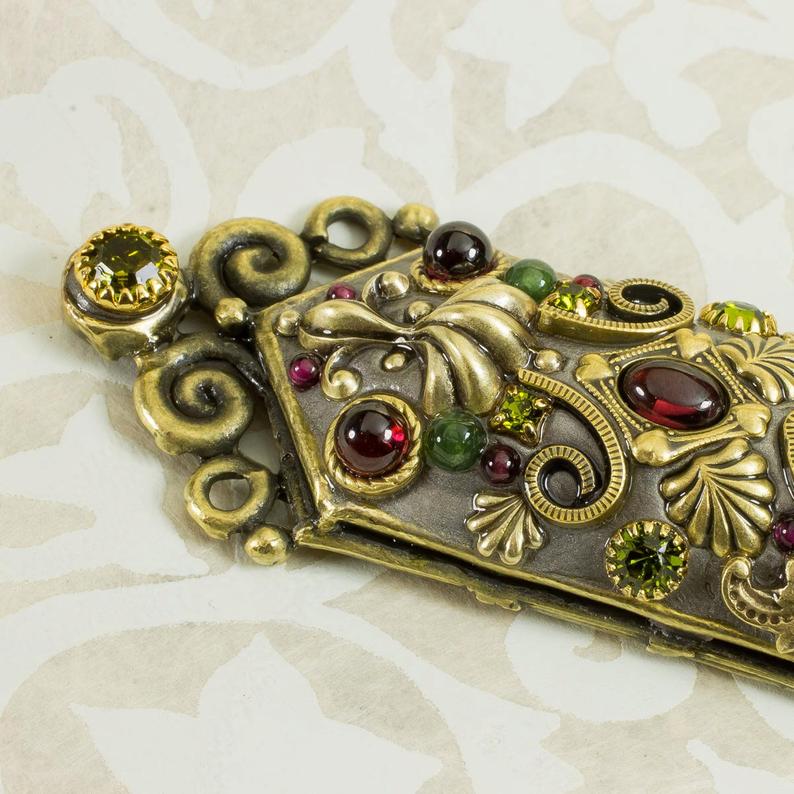 Peridot & Garnet Mezuzah